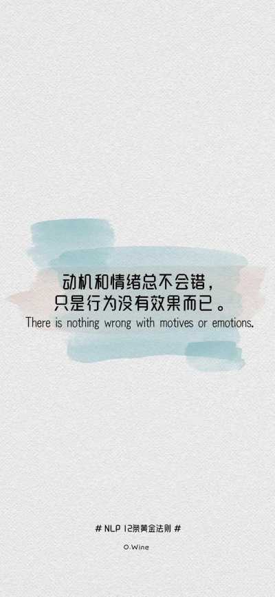 动机和情绪总不会错 只是行为没有效果而已文字壁纸